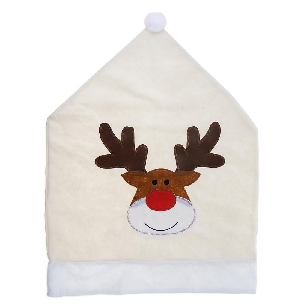 Christmas Non Woven Chair Cover Christmas Dinning Tableware Deer