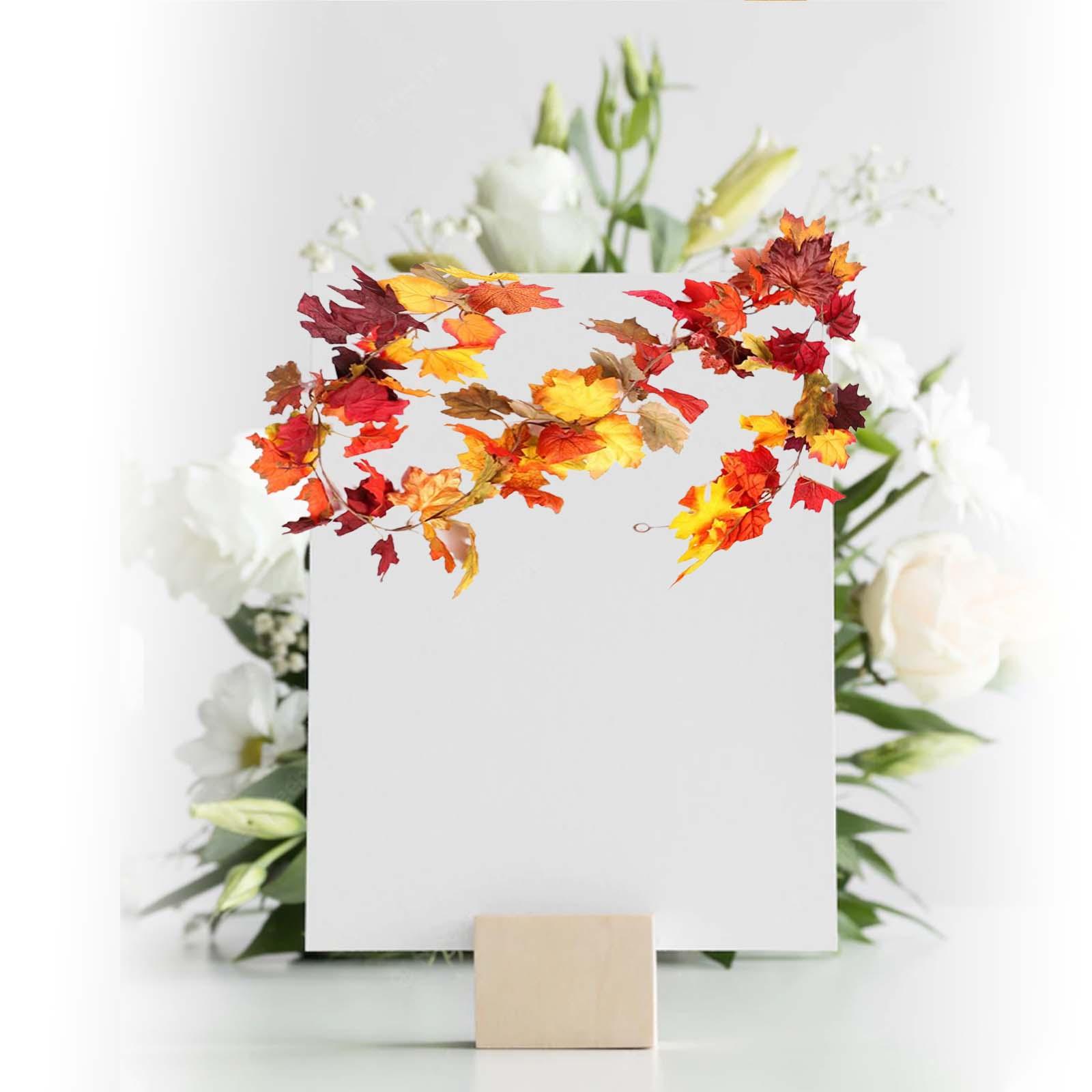 Maple Leaves Garland with LED String Lights for Home Thanksgiving Christmas