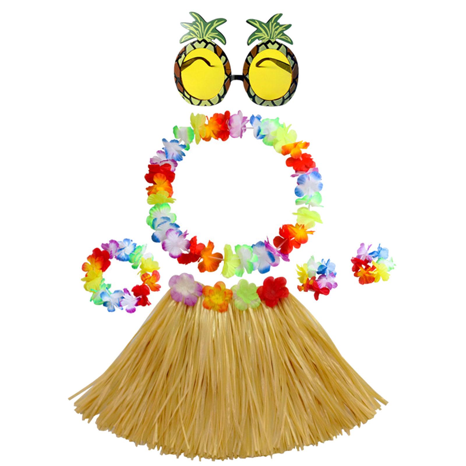 Hawaiian Grass Skirt Flower Wreath