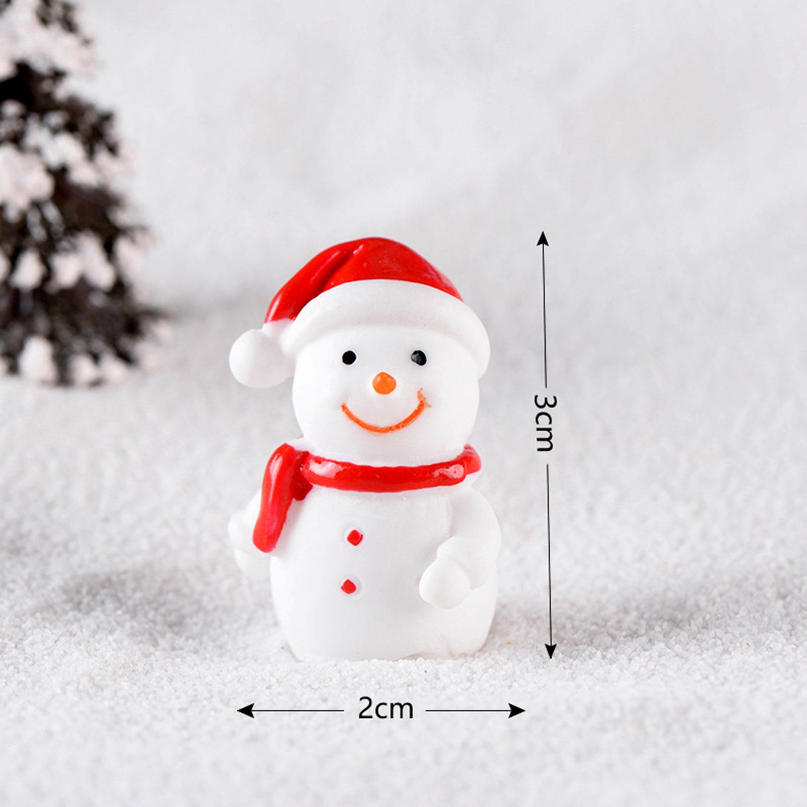 17Pcs Christmas Miniature Ornament Kits Fireplace Santa Claus Snowman Statue