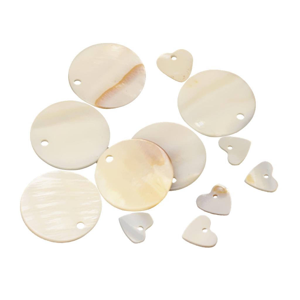 2x12 Pieces Natural Freshwater Shell Charms Jewelry Findings Accessories