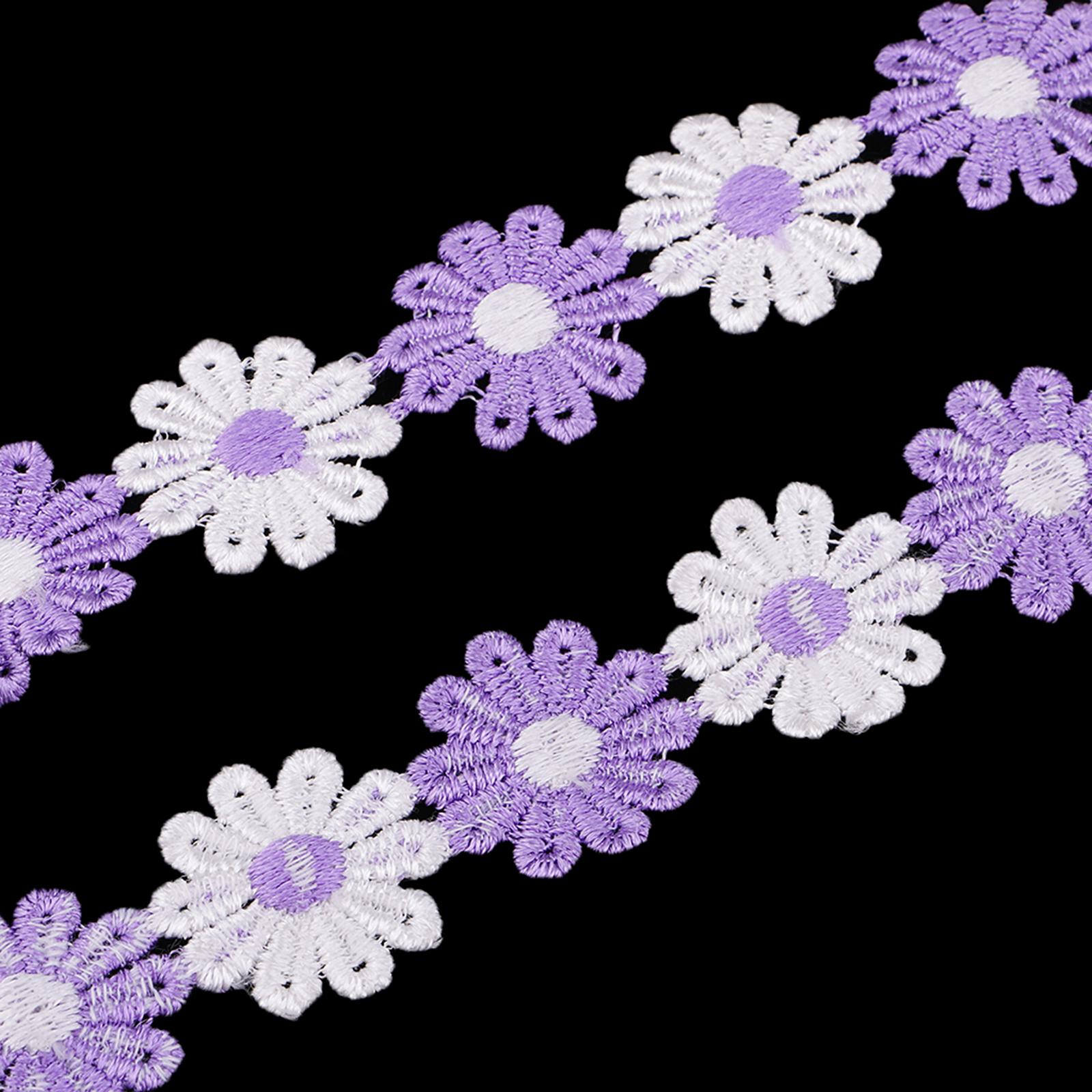 25mm Daisy Trim Lace Ribbon Scrapbook DIY Crafts Sewing Trimming 6 Yards