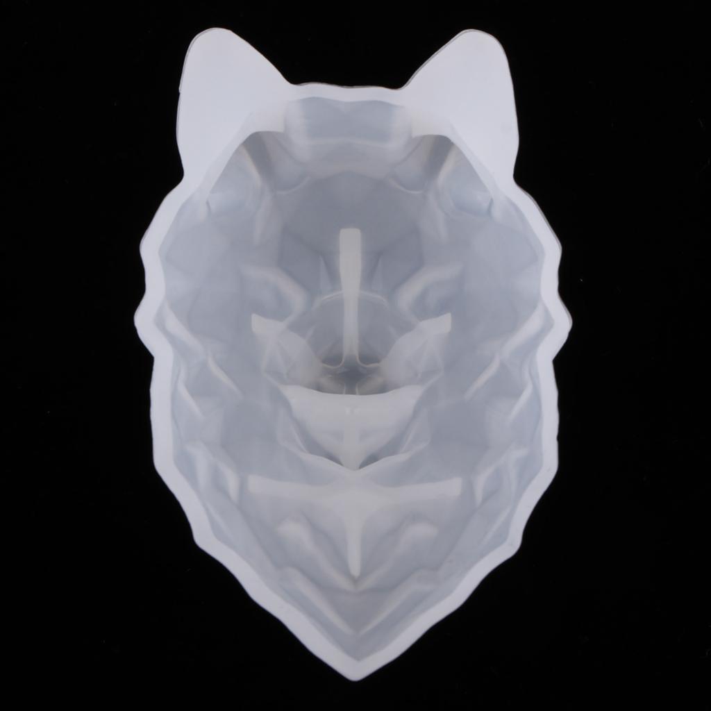 2xDIY Silicone Mould Mold Resin Art Jewelry Making Ornament Craft Wolf Head