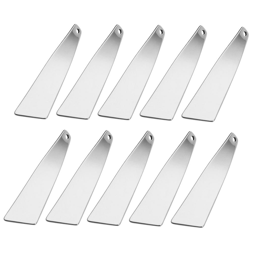 10Pcs Stainless Steel Curved Charms Pendants for DIY Jewelry Crafts 11x41mm