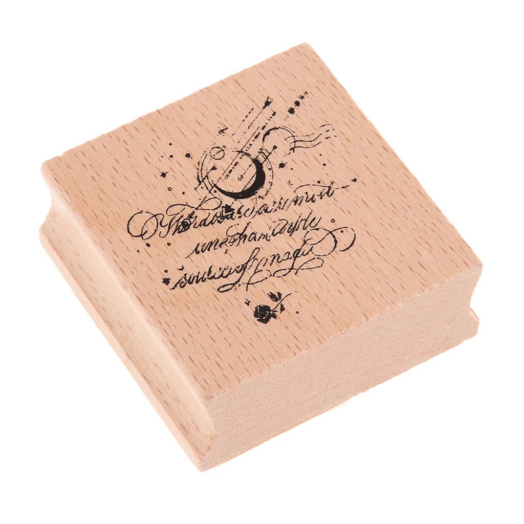 Original Wooden Stamp Seal for Scrapbooking Card Crafts Album Stationery D
