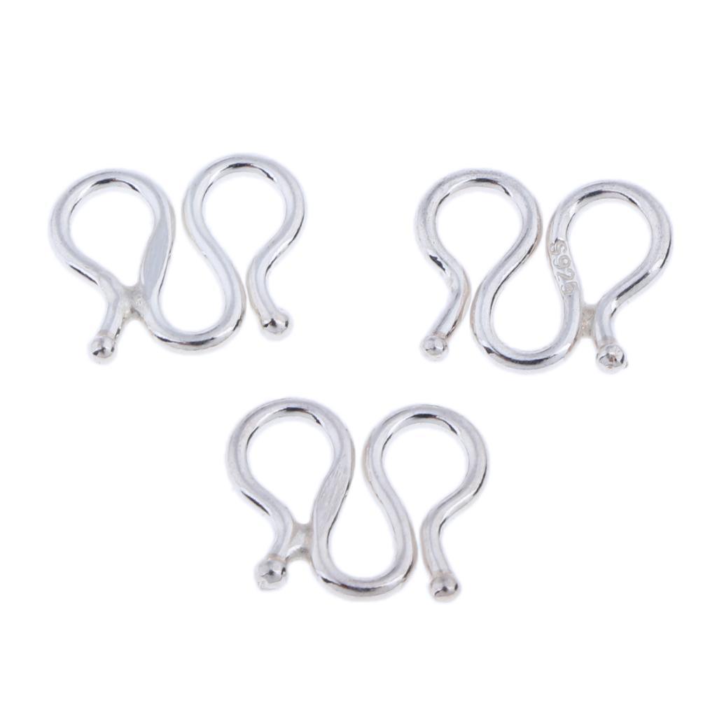 pack of 3/4 pieces 925 sterling silver necklace bracelets W clasp/ M ...