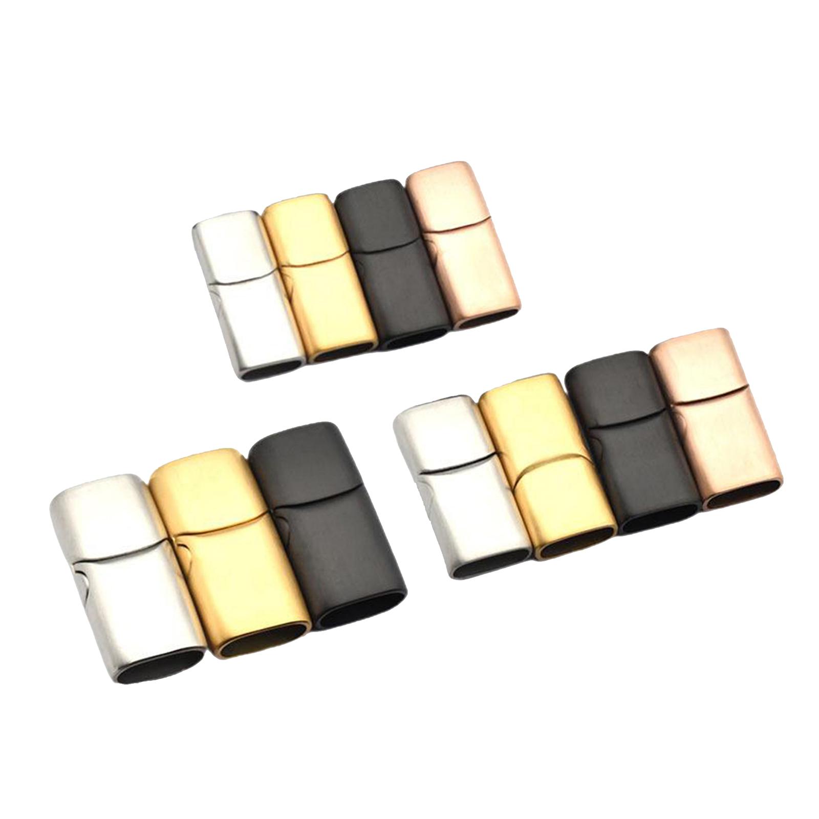 5 Pcs Magnetic Clasps Necklace Bracelet DIY Buckle Connector Silver1