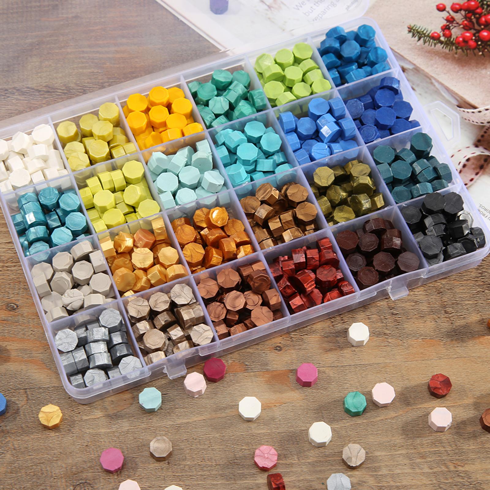 Premium Sealing Wax Beads Letters Crafts Wax Seal Nuggets 600x Green Blue