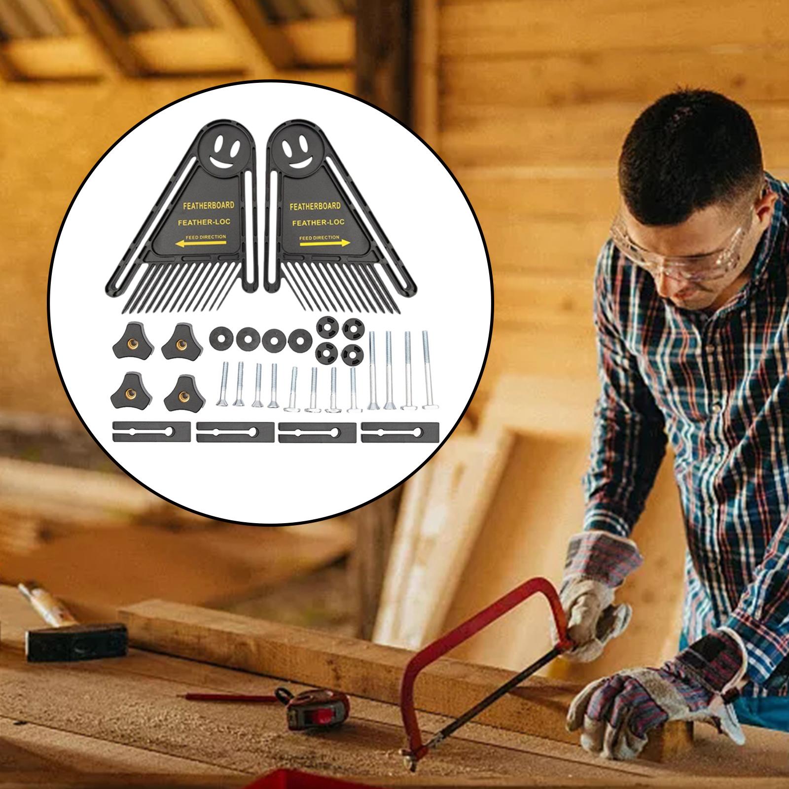 Woodworking Double Feather Boards for Table Saws Black