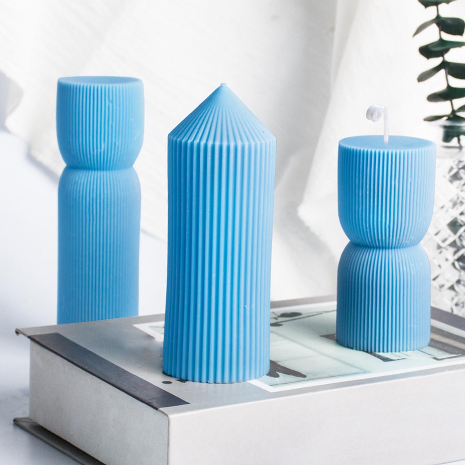 Household Cylindrical Tall Pillar Candle Casting Art Reusable for Christmas A