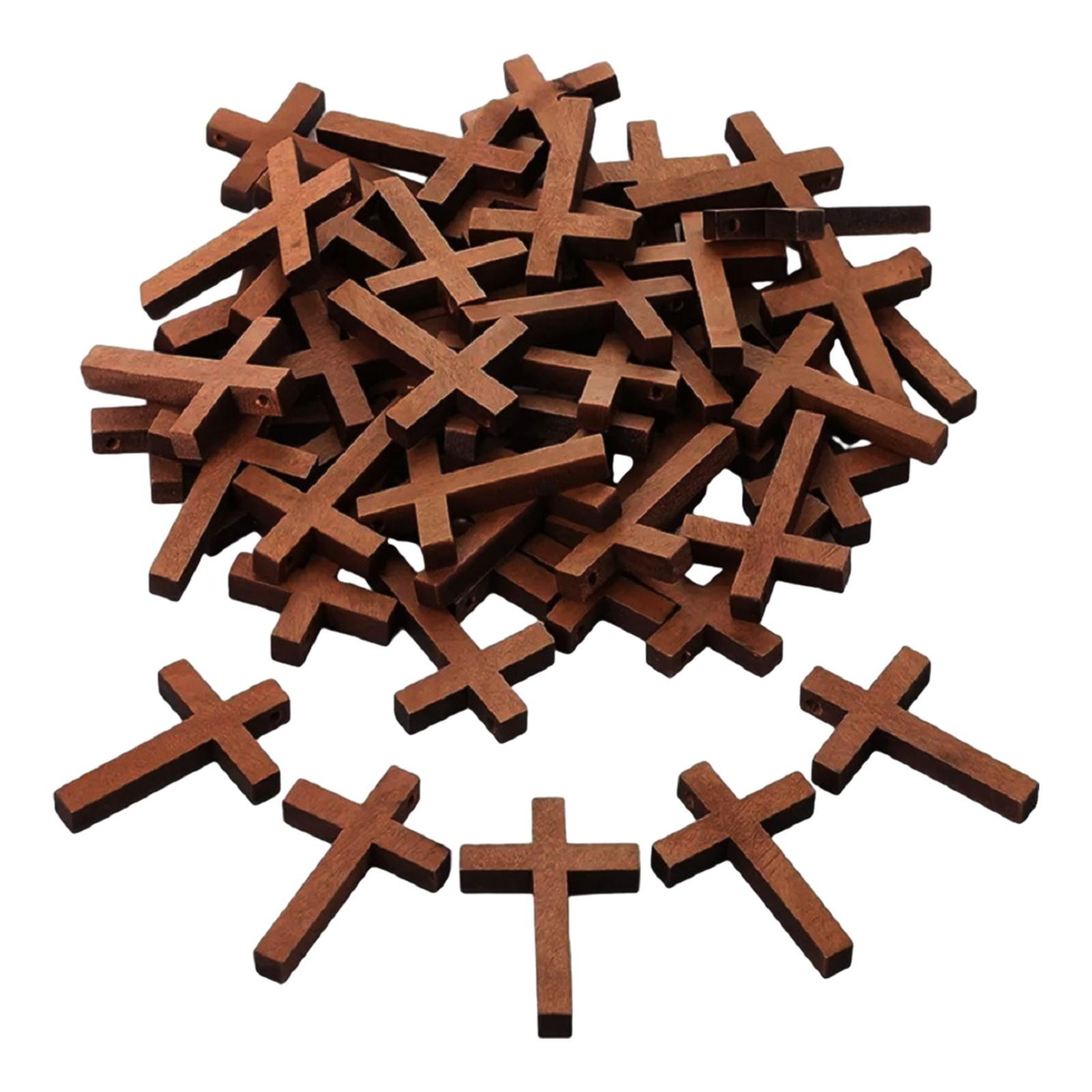 Wooden Cross Charms