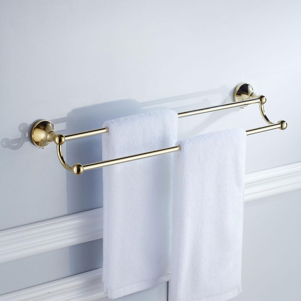 Towel Rail Kitchen Bathroom Rack Holder Hanger Brass Wall Mounted Towel