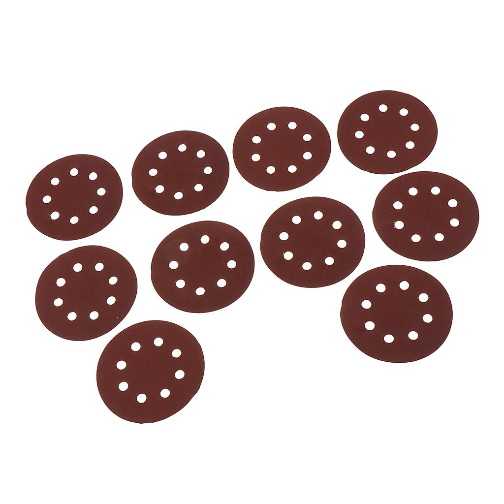 Sanding Disc Grit 8 Hole Flocking Sandpaper Polishing Grinding Tools 40
