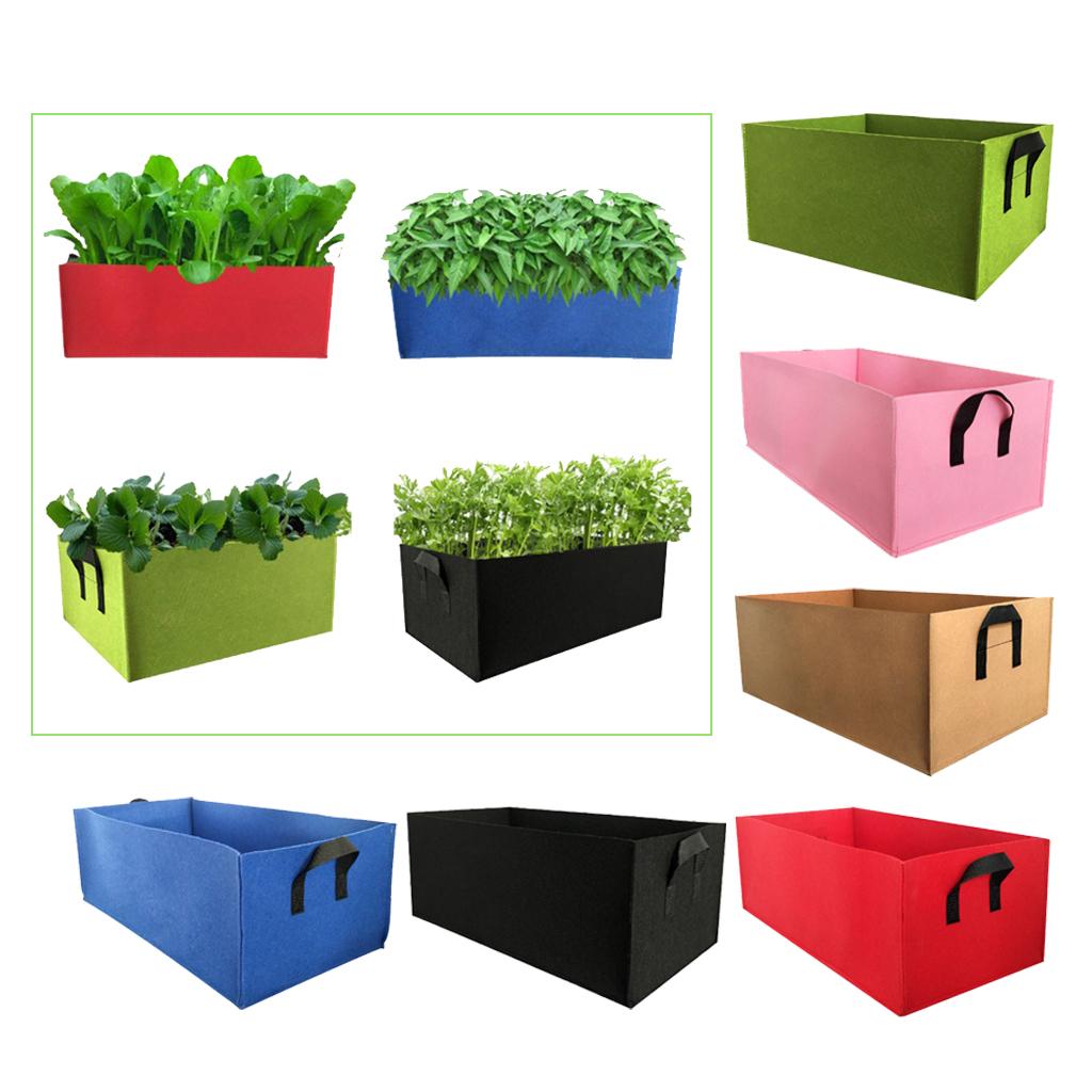 Black Thickened Felt Non-woven Plant Grow Bags Potato Container Black_M