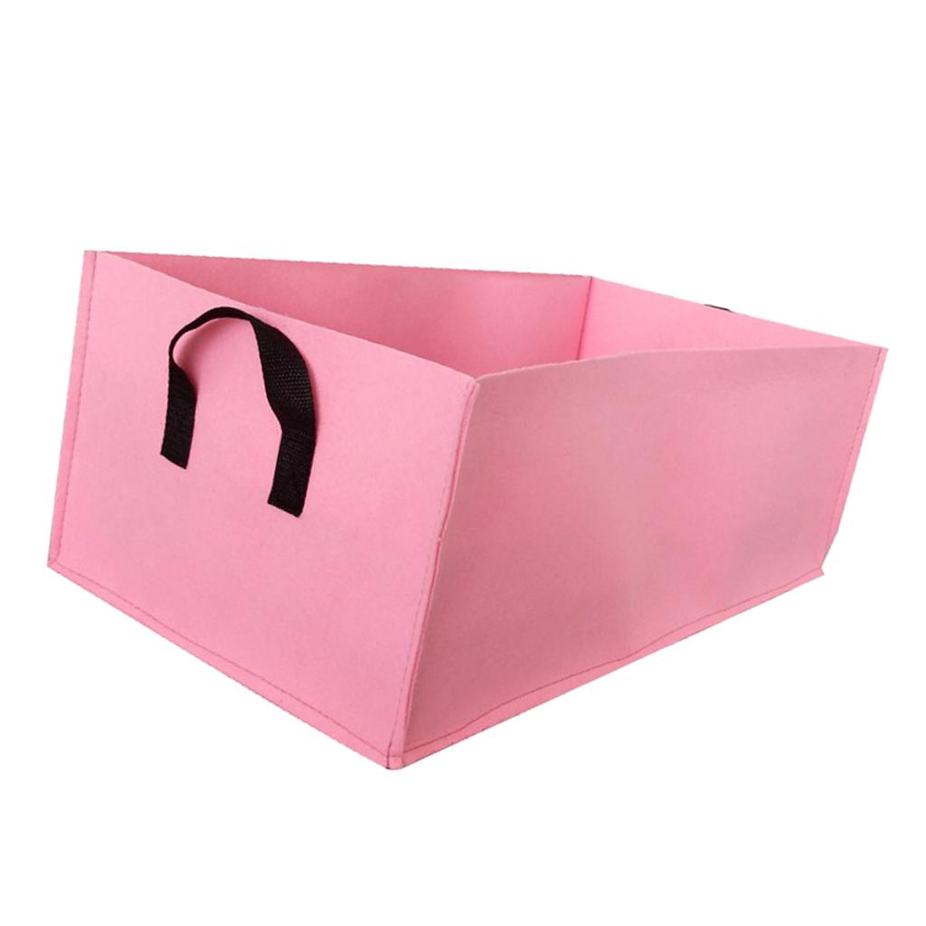 Black Thickened Felt Non-woven Plant Grow Bags Potato Container Pink_L