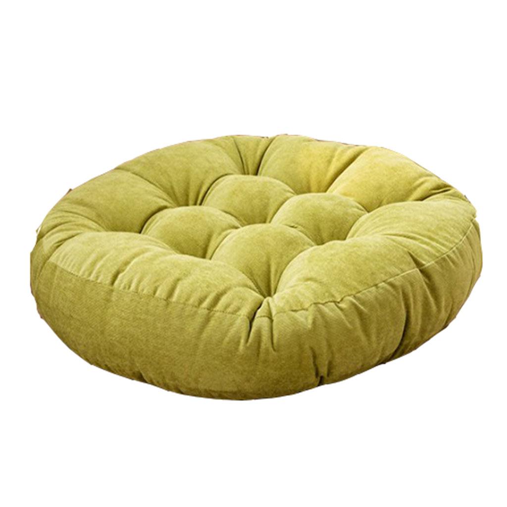 Household Cushion Thickened Fabric Round Bay Window Cushion  Light Green