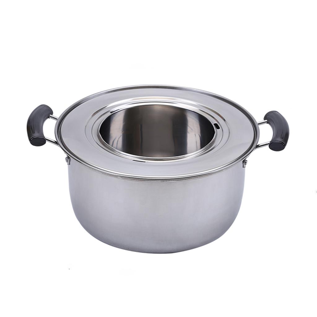 Stainless Steel Bamboo Dumplings Buns Steamer Basket Lid Pot Small Pot