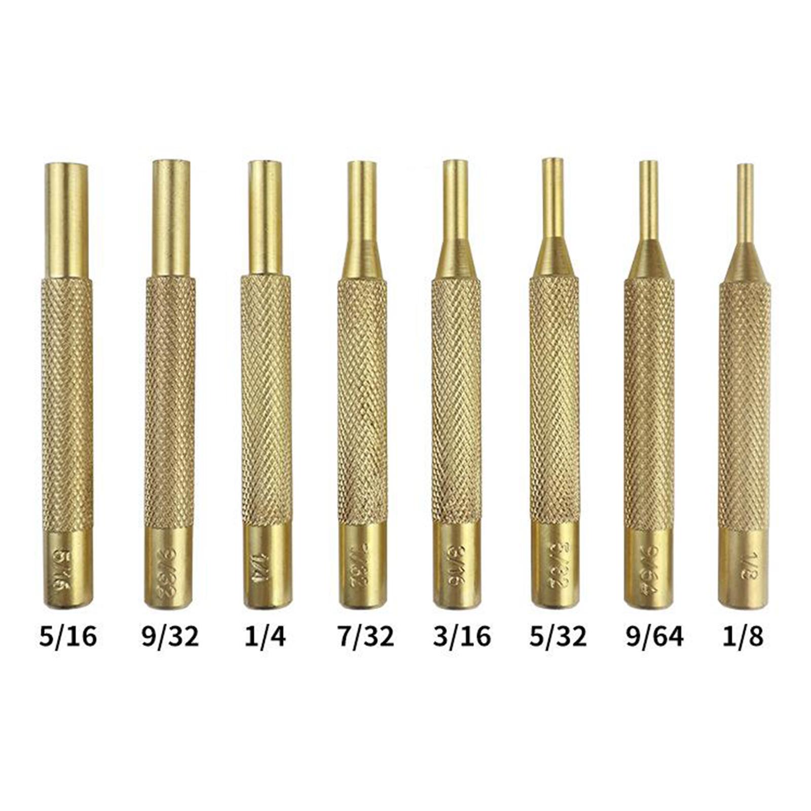 15pc Roll Pin Punch Set Double-Faced Hammer Brass Steel Gunsmith Maintenance