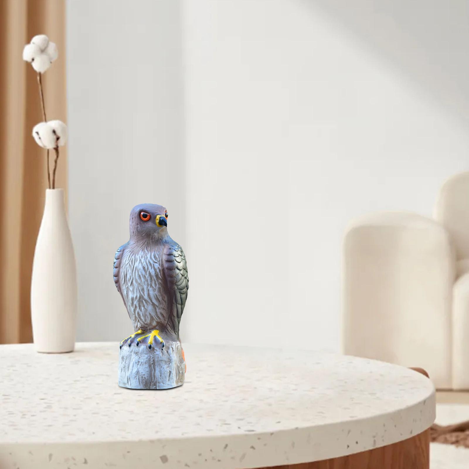 Fake Hawk Decoy Statue Yard Garden Ornamental Outdoor Deterrent Pest Help