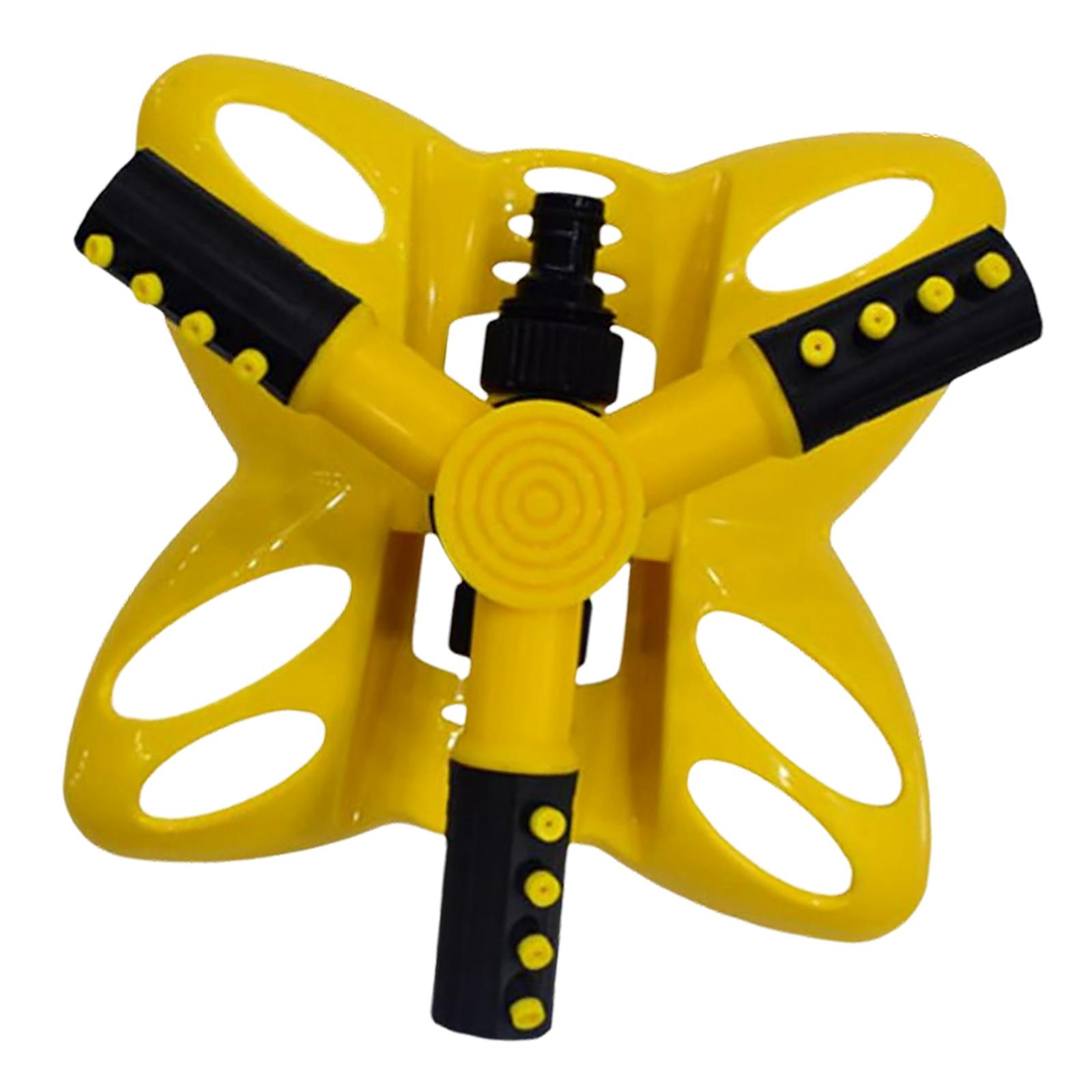 360 Degree Rotating Garden Water Sprinkler Irrigation System for Yard Yellow