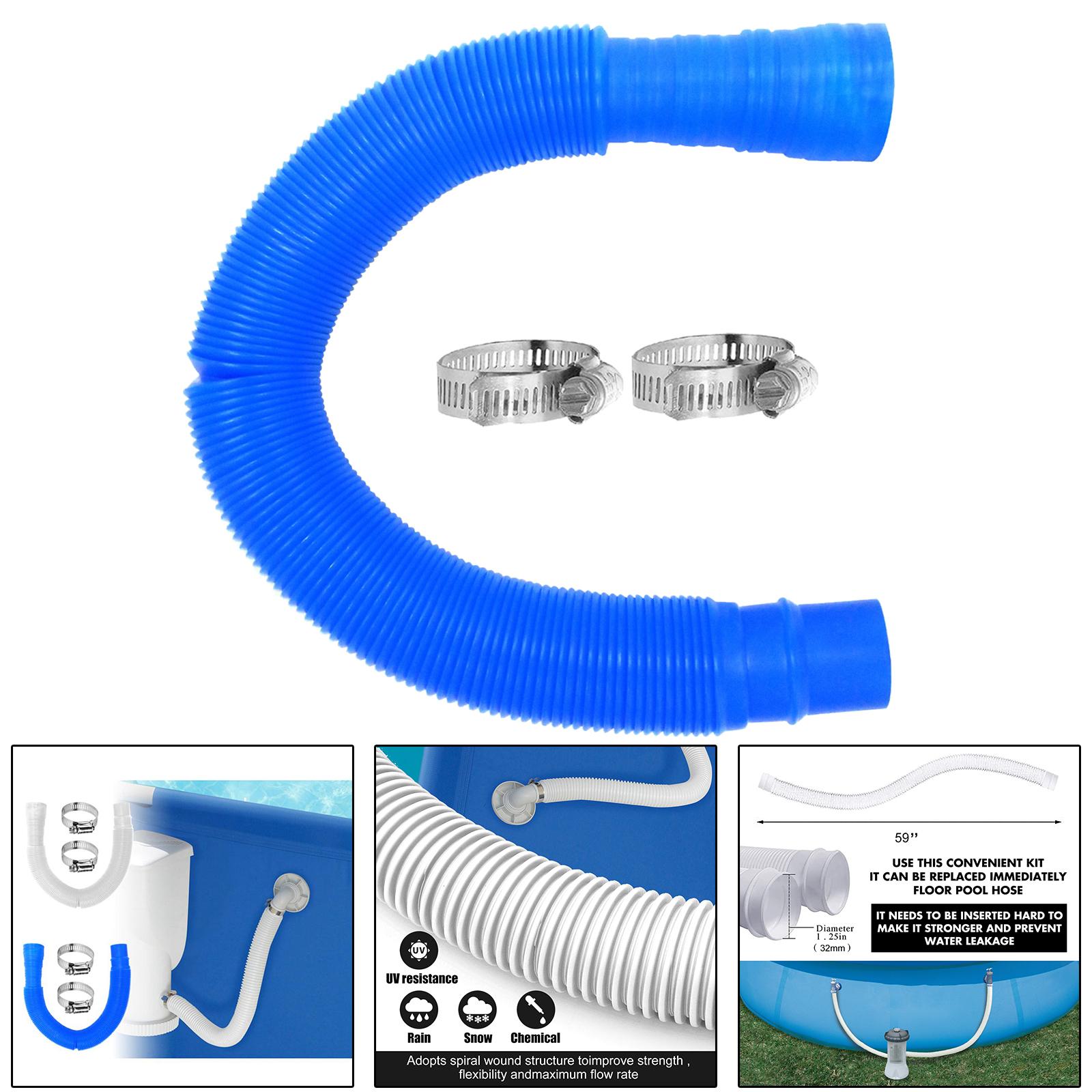 59" Pools Replacement Hose Pool Pump Replacement Connection Hose Blue 1Pcs