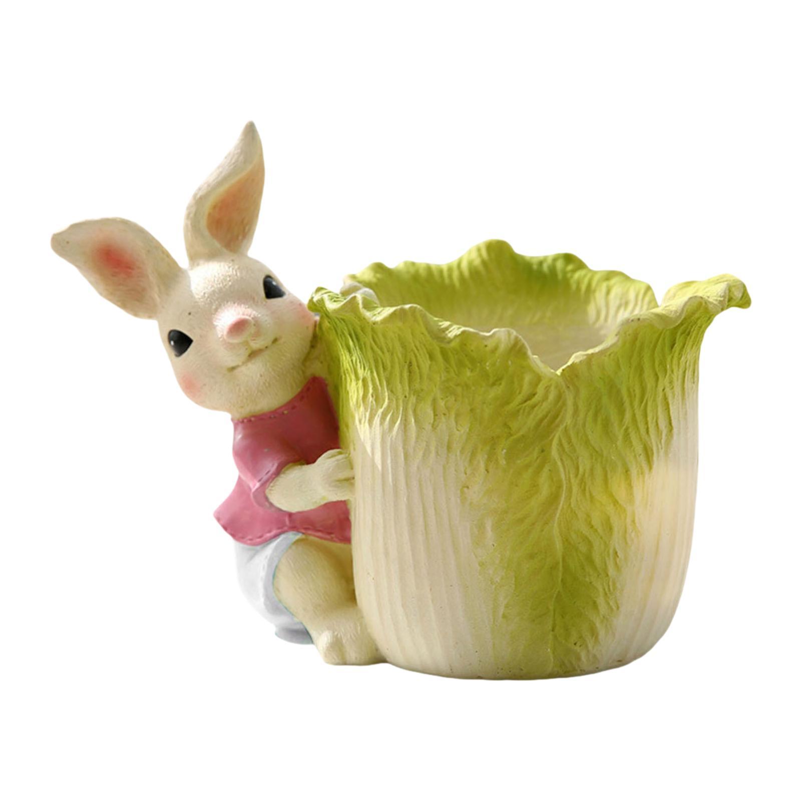 Bunny Statue Flowerpot