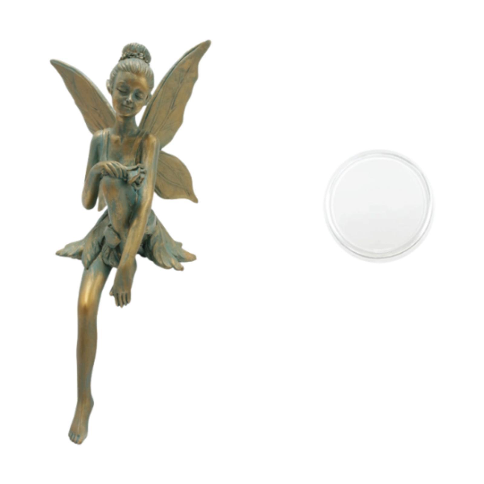 Sitting Fairy Figurine Bronze