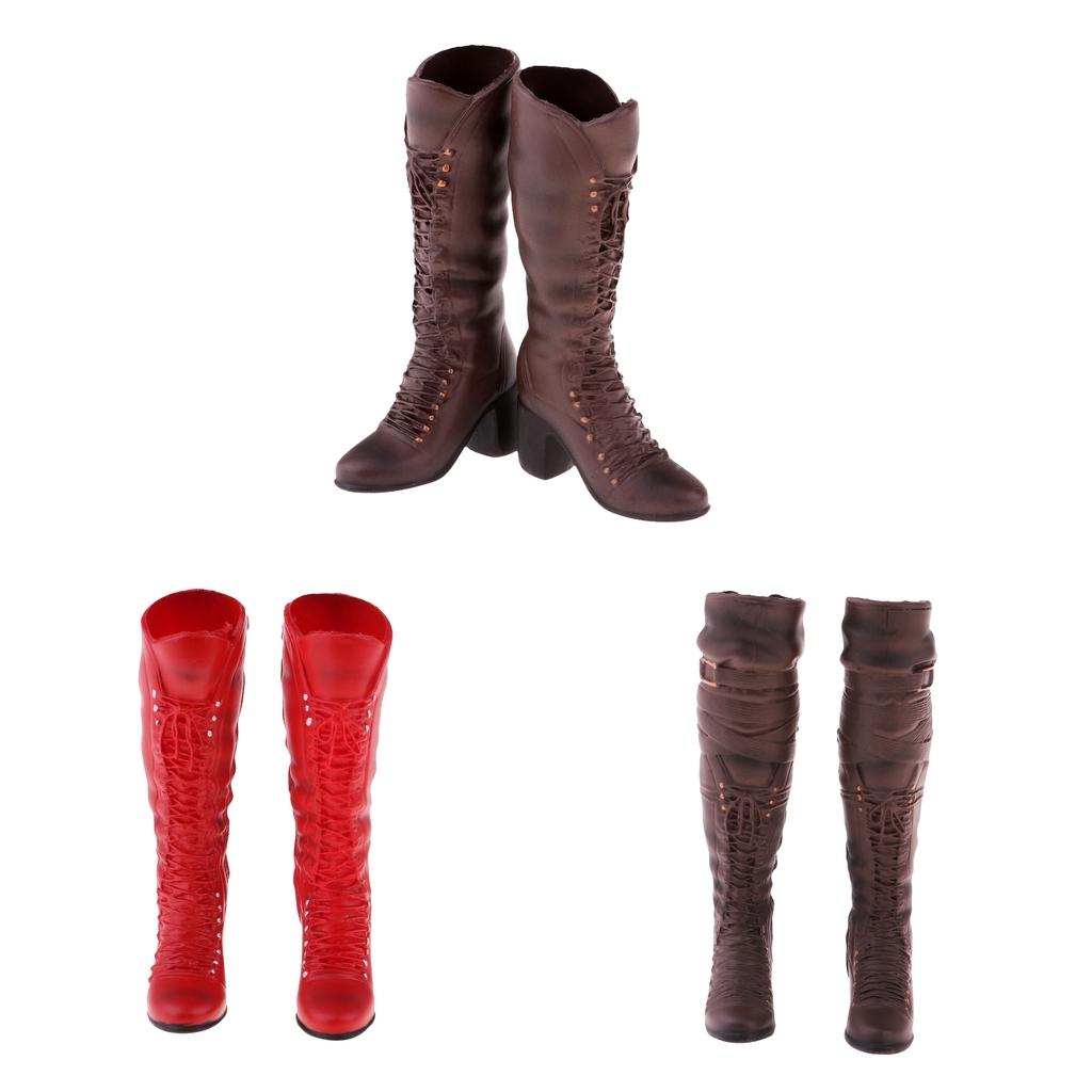 1/6 Scale Female Knee-high Boots Shoes for 12'' HT   Action Figures 
