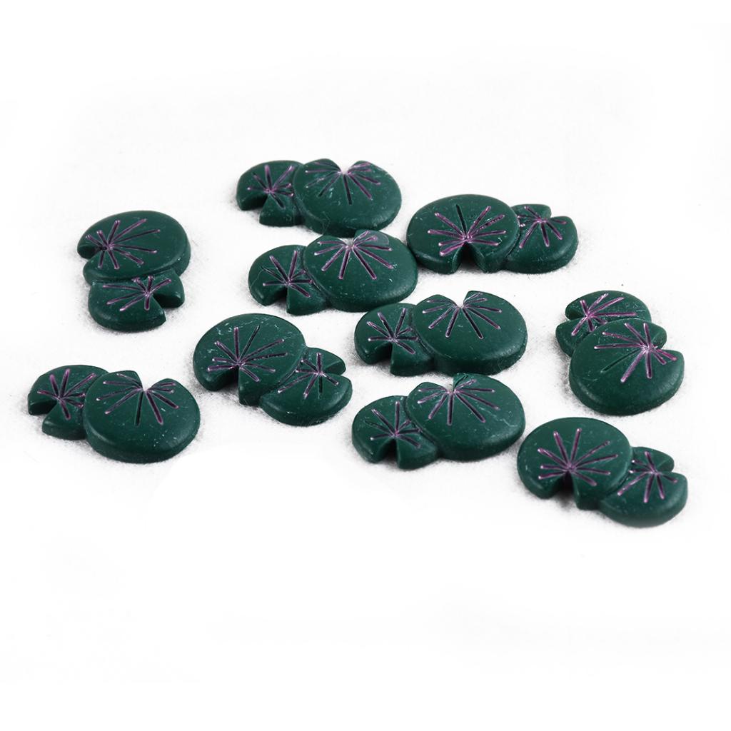 20pcs Lotus Leaf Model Resin Miniature Doll House Fairy Garden Home 