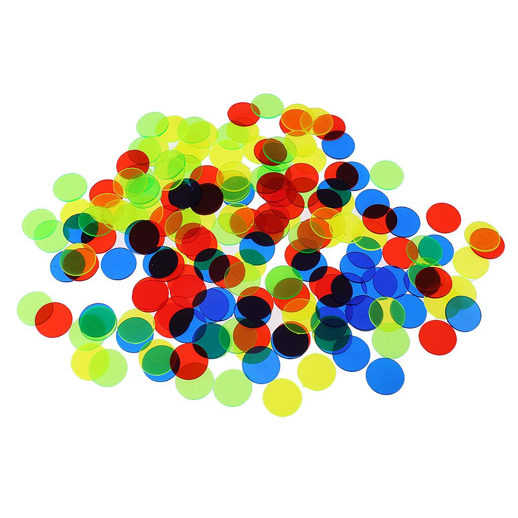 300 Spielchips Plastik Chips Plastechips Bingo Marker 15 mm für Kinderspiel 