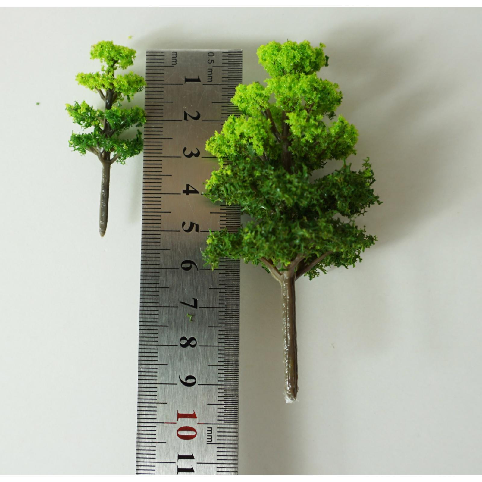 18pcs Plastic Model Trees HO Scale Train Railroad Diorama Layout Scenery