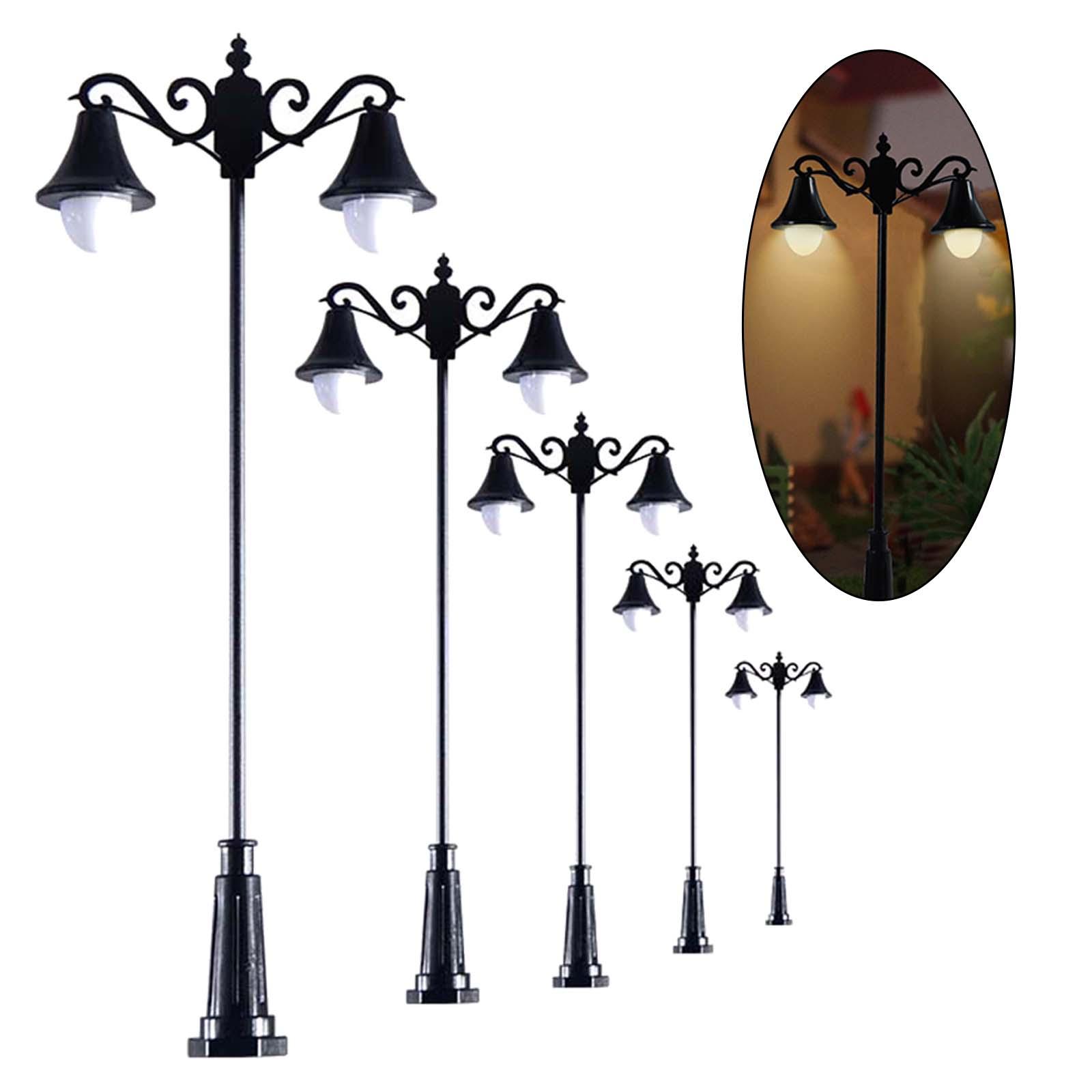 5PCS Miniature Landscape Street Lamp Road Light Bonsai Lighting Garden 1:100