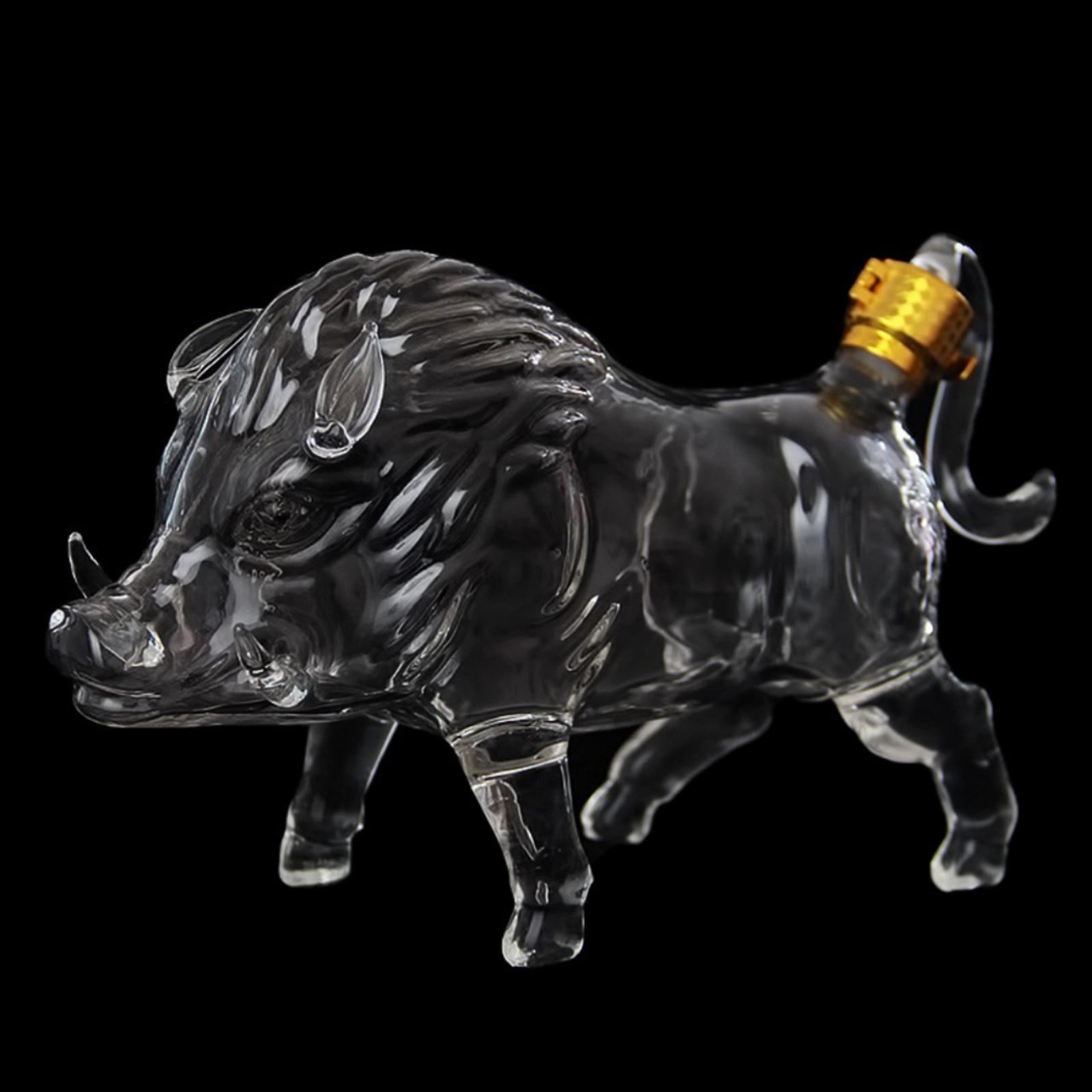 1000ml Whisky Decanter Animal  Shaped Home Bar Bourbon Wine Bottle Pig