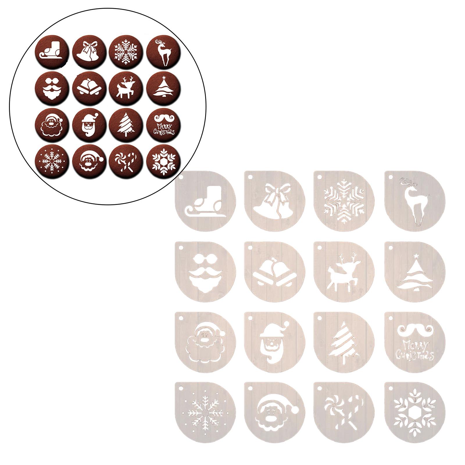 Coffee Stencils Reusable Foam Latte Art Template for Tart Cappuccino Mousse