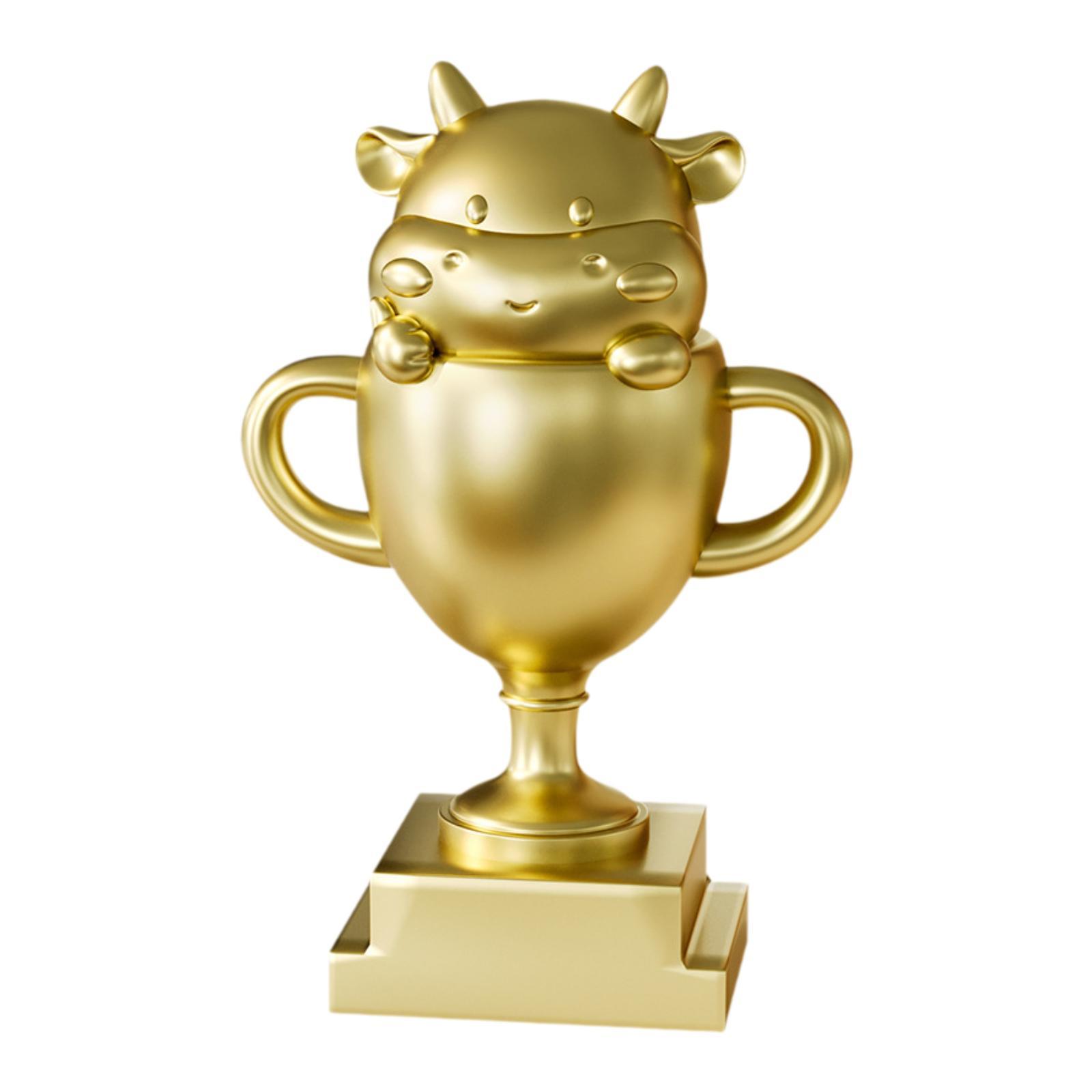 Cow Trophy With Base
