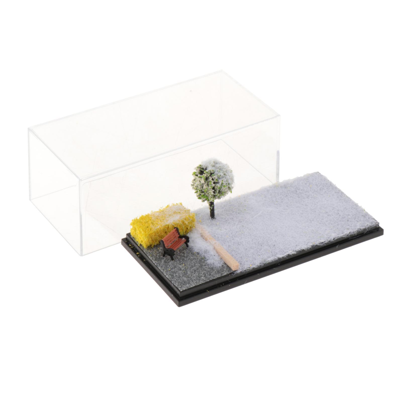 Diecast Car Display Case Winter Scene
