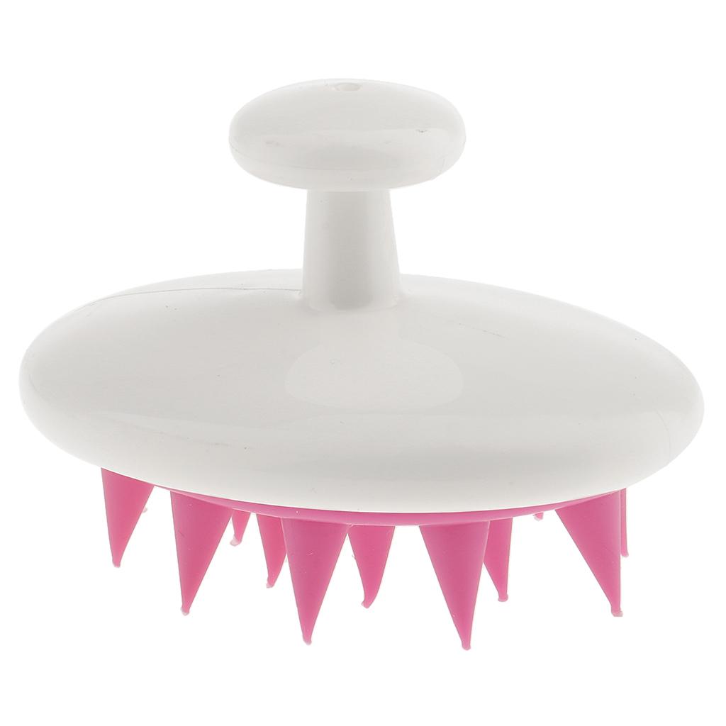 3xShampoo Shower Washing Scrub Scalp Massage Massager Hair Brush Comb Pink+White