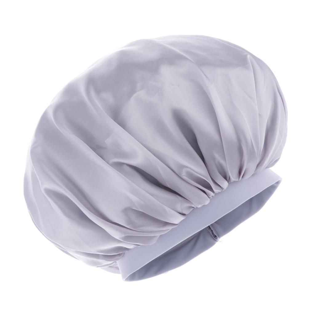 Elastic Satin Bonnet Silky Sleep Cap Adjustable For Night Sleeping Hair 