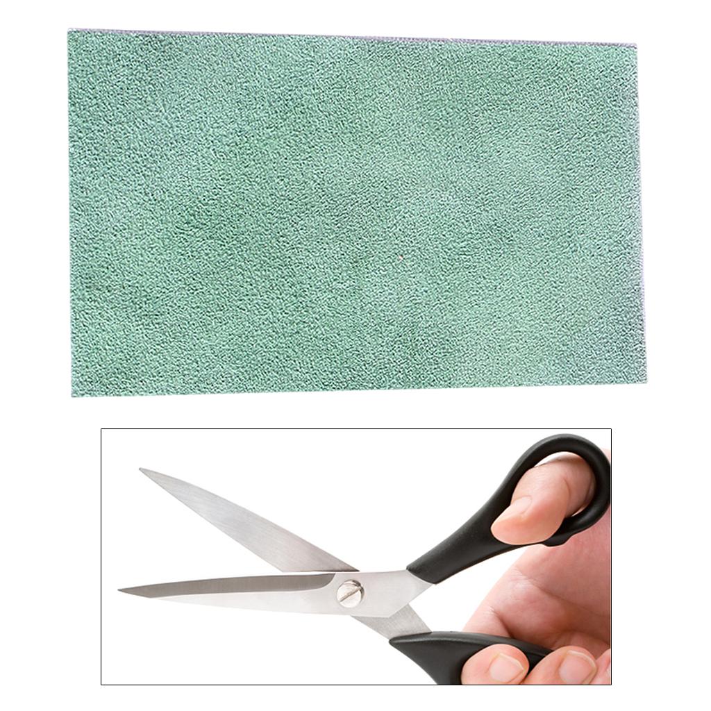 Cowhide Barber Scissors Cloth Cleaning Tools Wipe 5x3 inch  Green