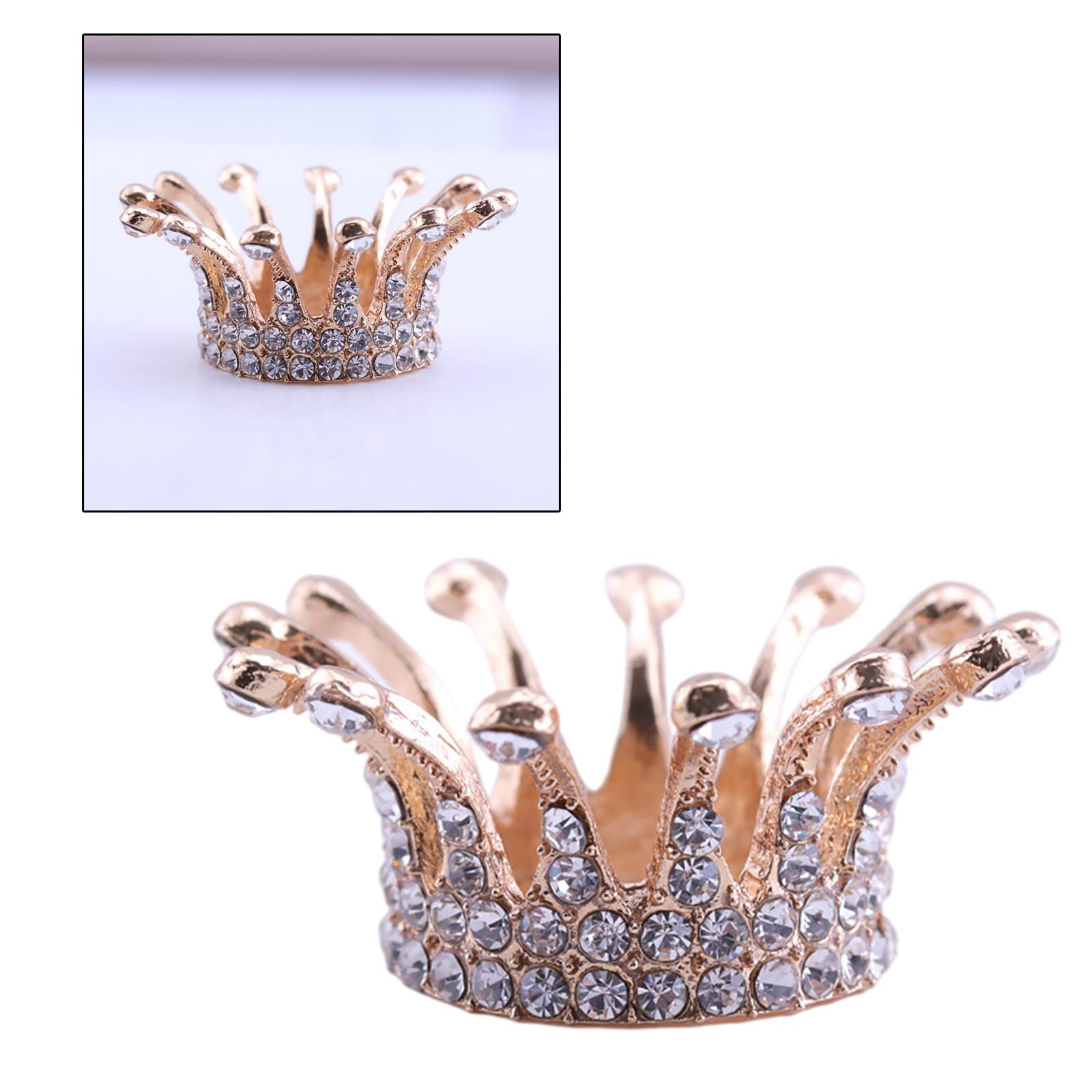 Crown Nail Brush Holder Manicure Painting Pen Displayer Stand Gold