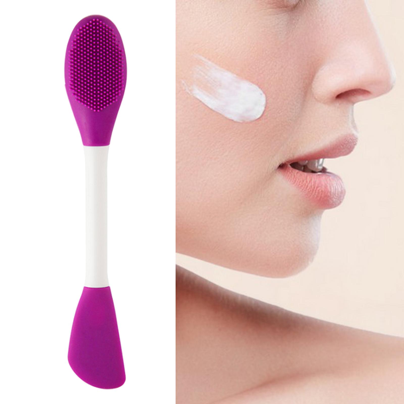 Silicone Mask Brush Double-Headed   Tool rose red with brush