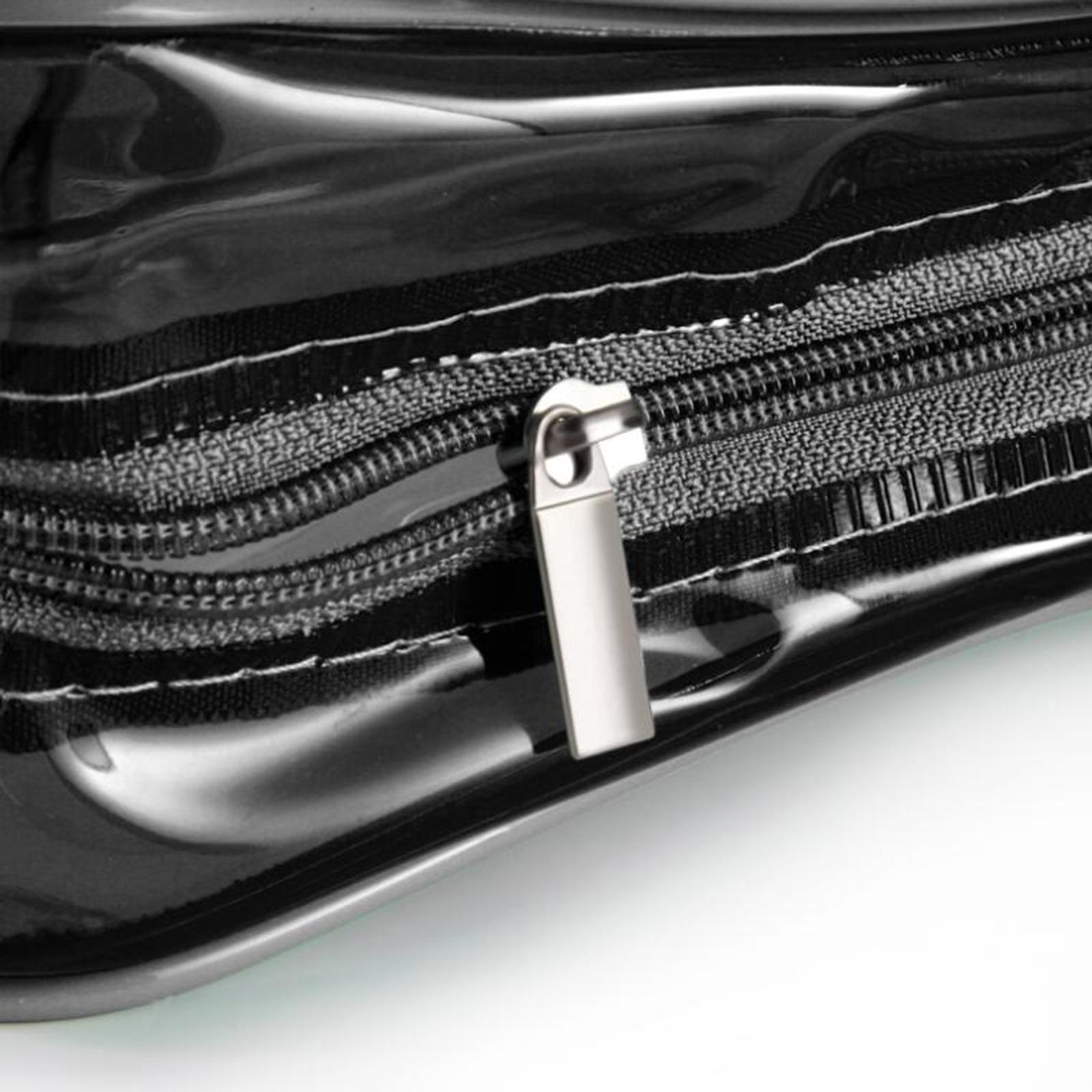 2xWaterproof Toiletry Bag Reusable Holder Container Beach Bag Clear Makeup Bag Black