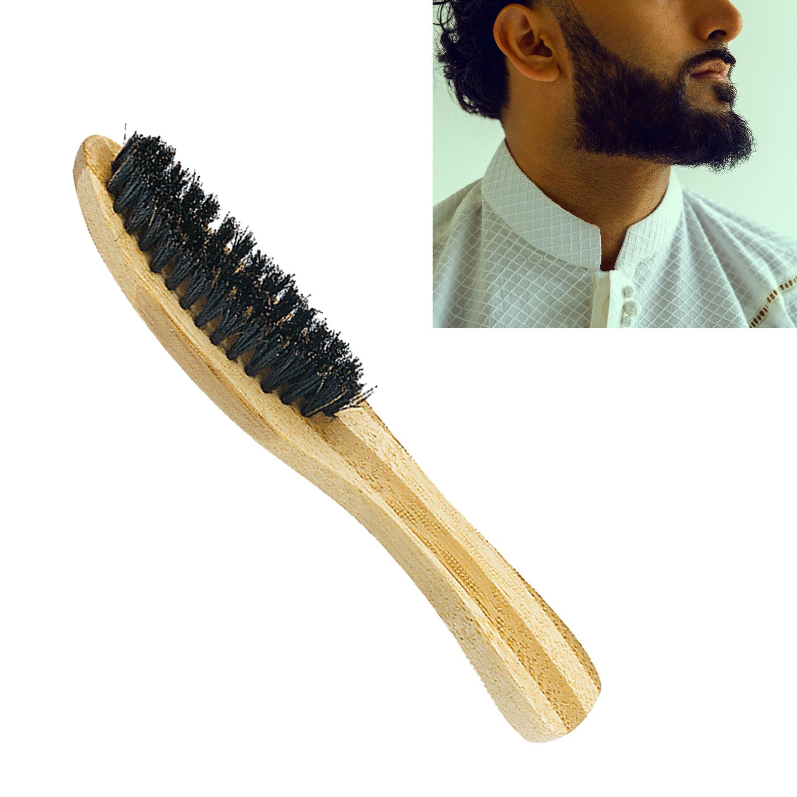 Beard Brush Strong Mens Hairbrush for Combing Beard Hair Straightens
