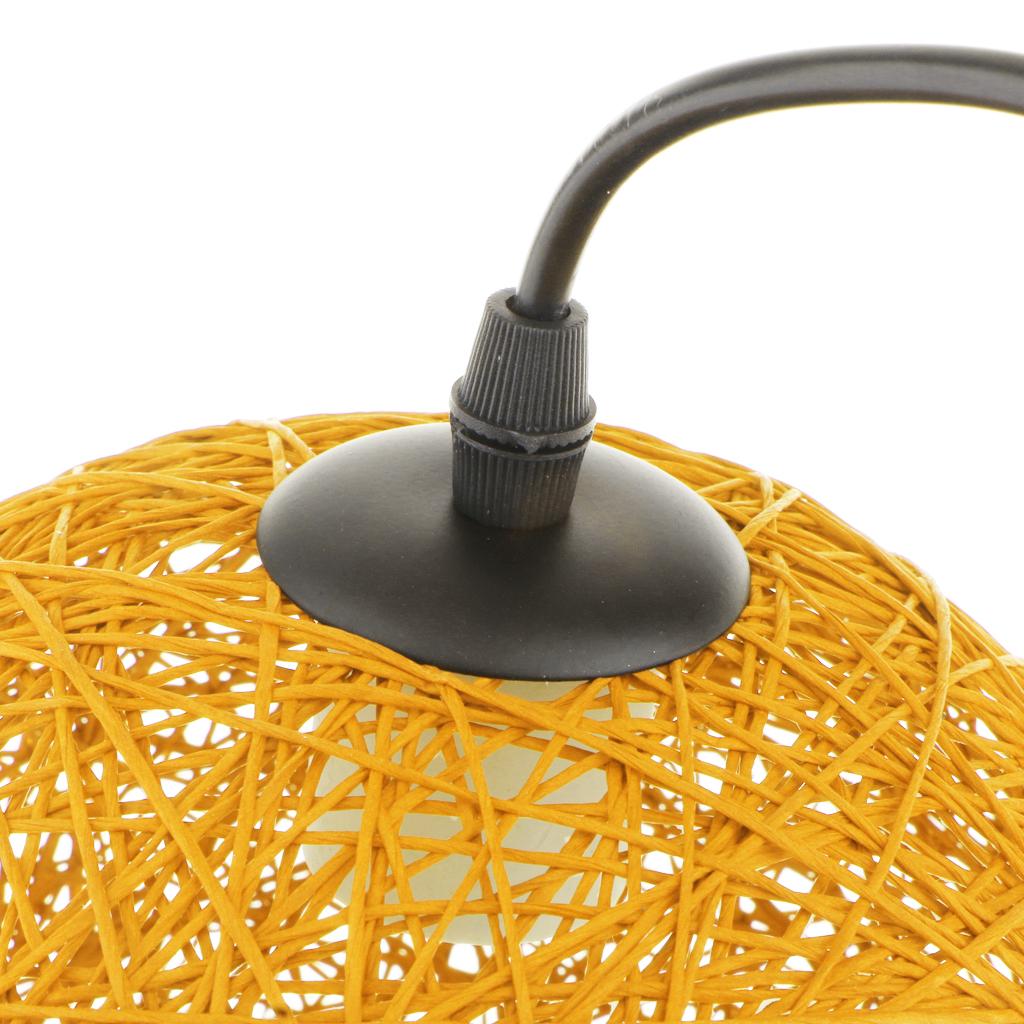 Moderne E27 Rattan Lampe Schirm Decke Anhänger Lampenschirm für Wohn