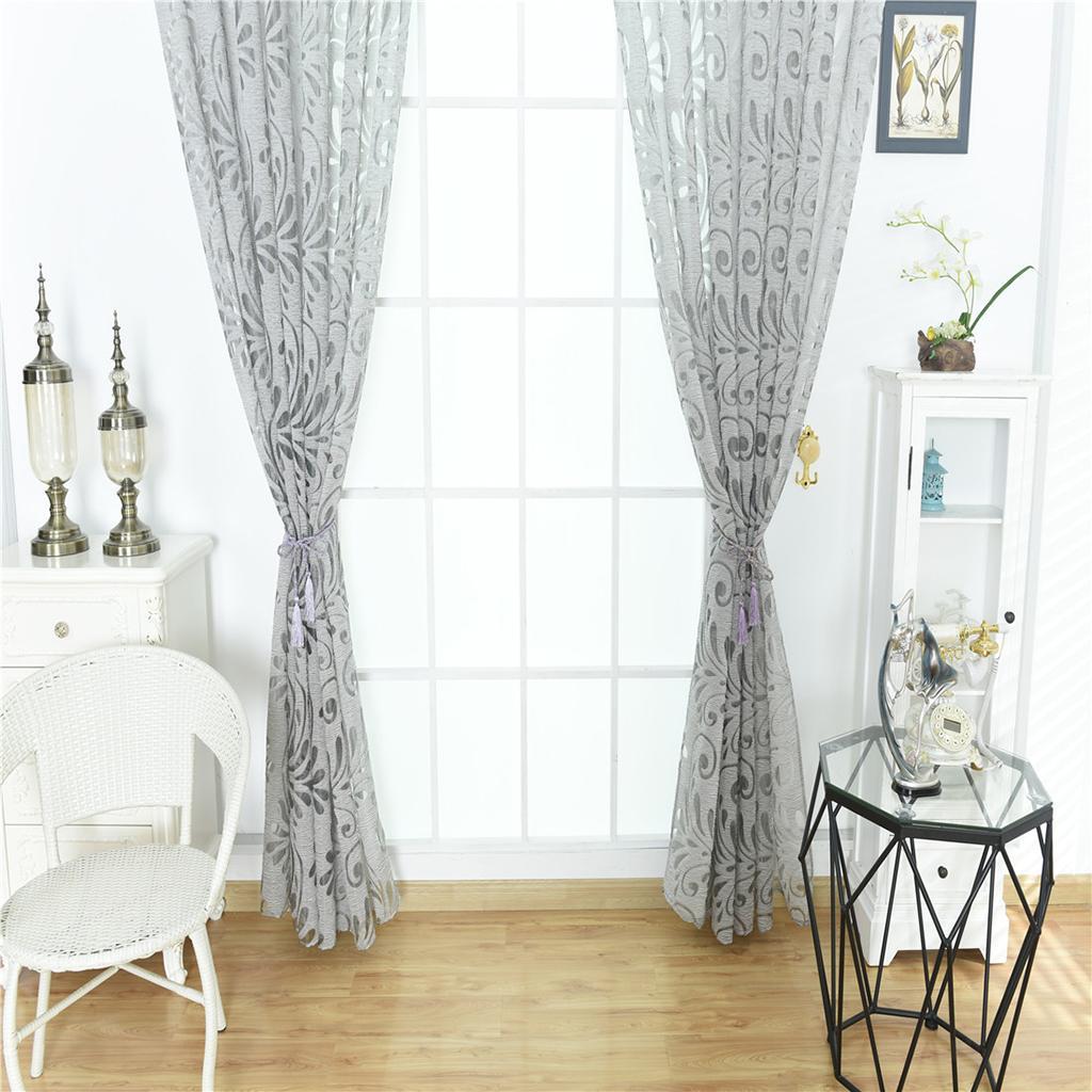 Gaze Elegante Blumenmuster durchFenster Vorhang