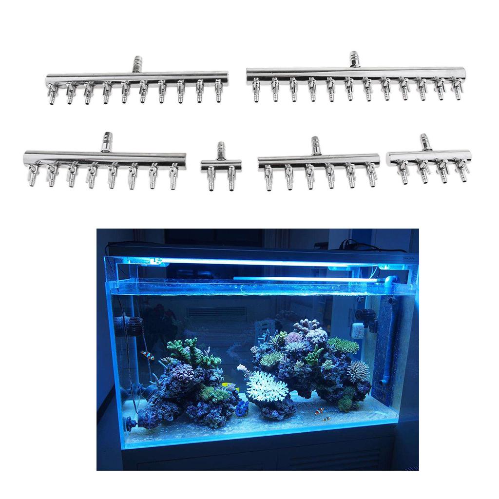 Stainless Steel Aquarium Fish Tank Air Flow Lever Control Valve 2 Way 