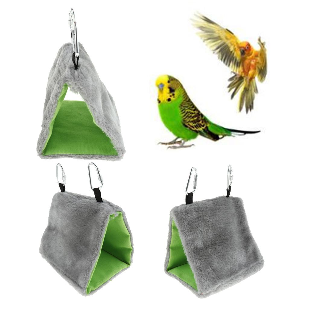 2xBird Parrot Plush Hanging Cave Cage Happy Bed Tent Warm Hammock Toy