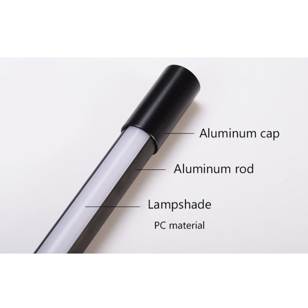 LED Floor Lamp Standing Lamp with Remote Control Black-Netural Light