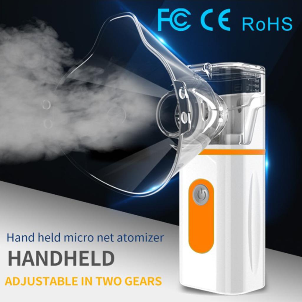 Handheld Portable Nebulizer Inhaler Ultrasonic Nebuliser Strong Mist Orange