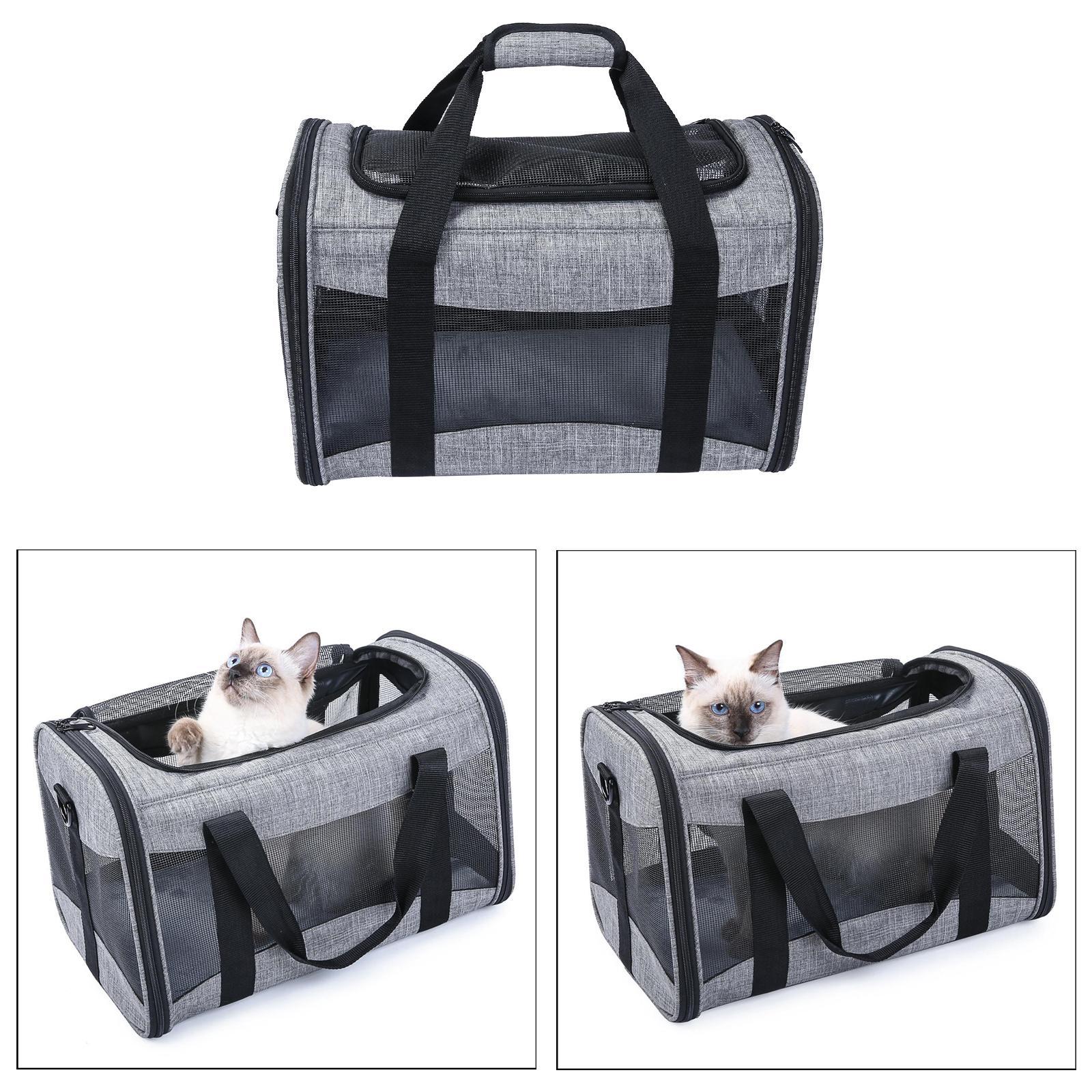 Mesh Pet Carrier Portable Breathable Puppy Dog Cat Travel Carrying Handbag